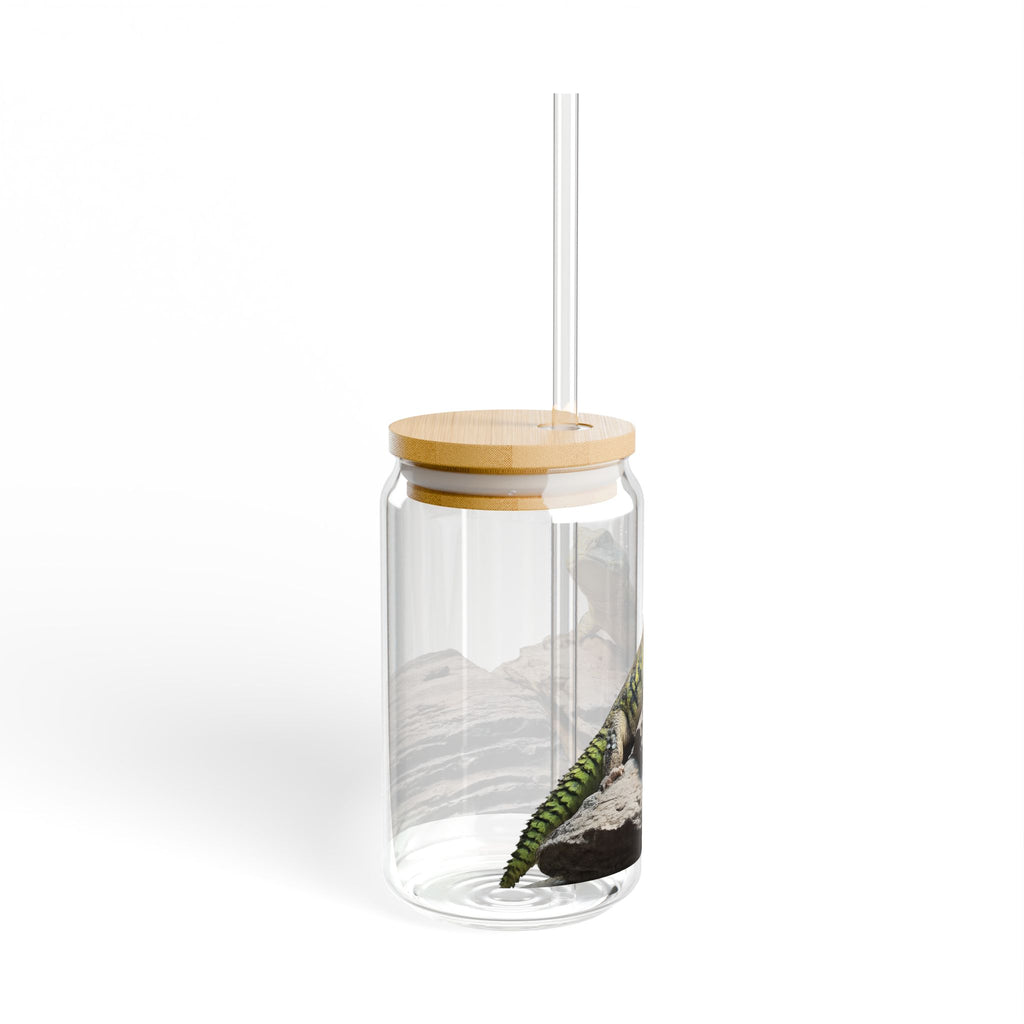 Uromastyx Sipper Glass | 16oz Clear Tumbler with Straw
