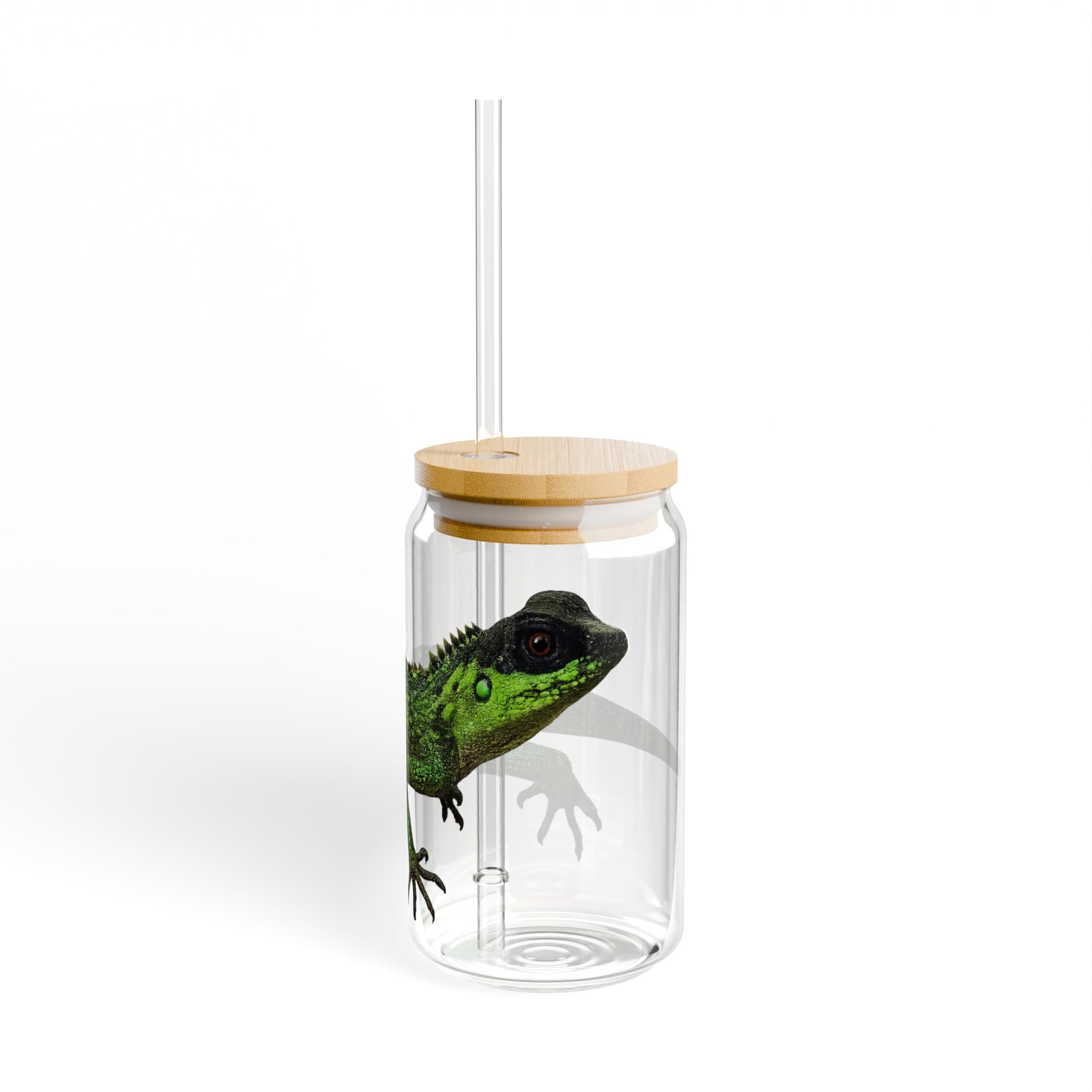 Horned Mountain Dragon Sipper Glass | 16oz Straw Tumbler