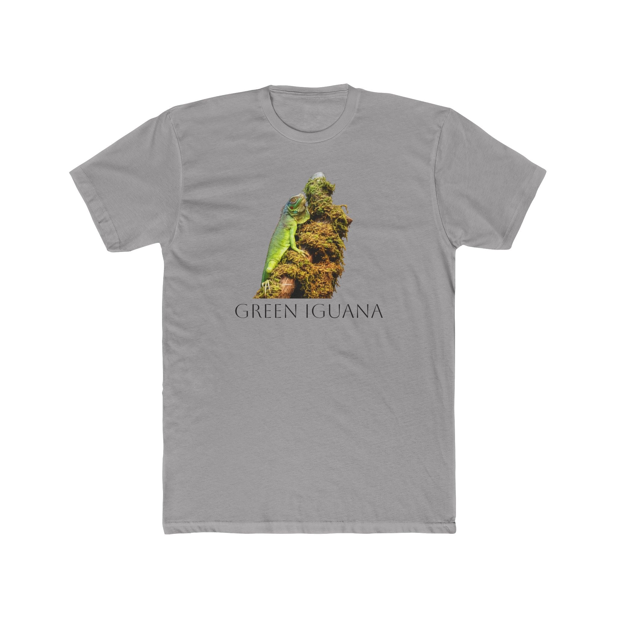 Green Iguana Illustration T-Shirt | Botanical Nature Wildlife Tee