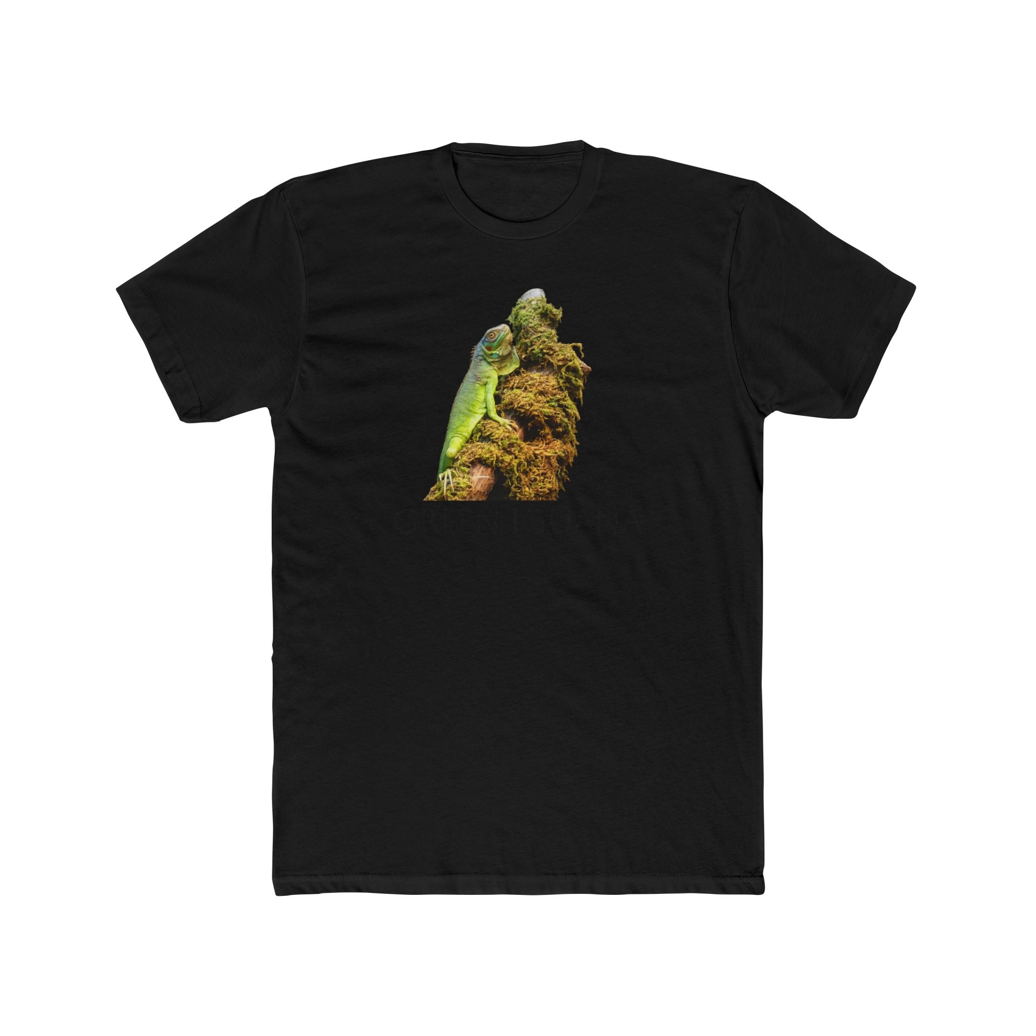 Green Iguana Illustration T-Shirt | Botanical Nature Wildlife Tee
