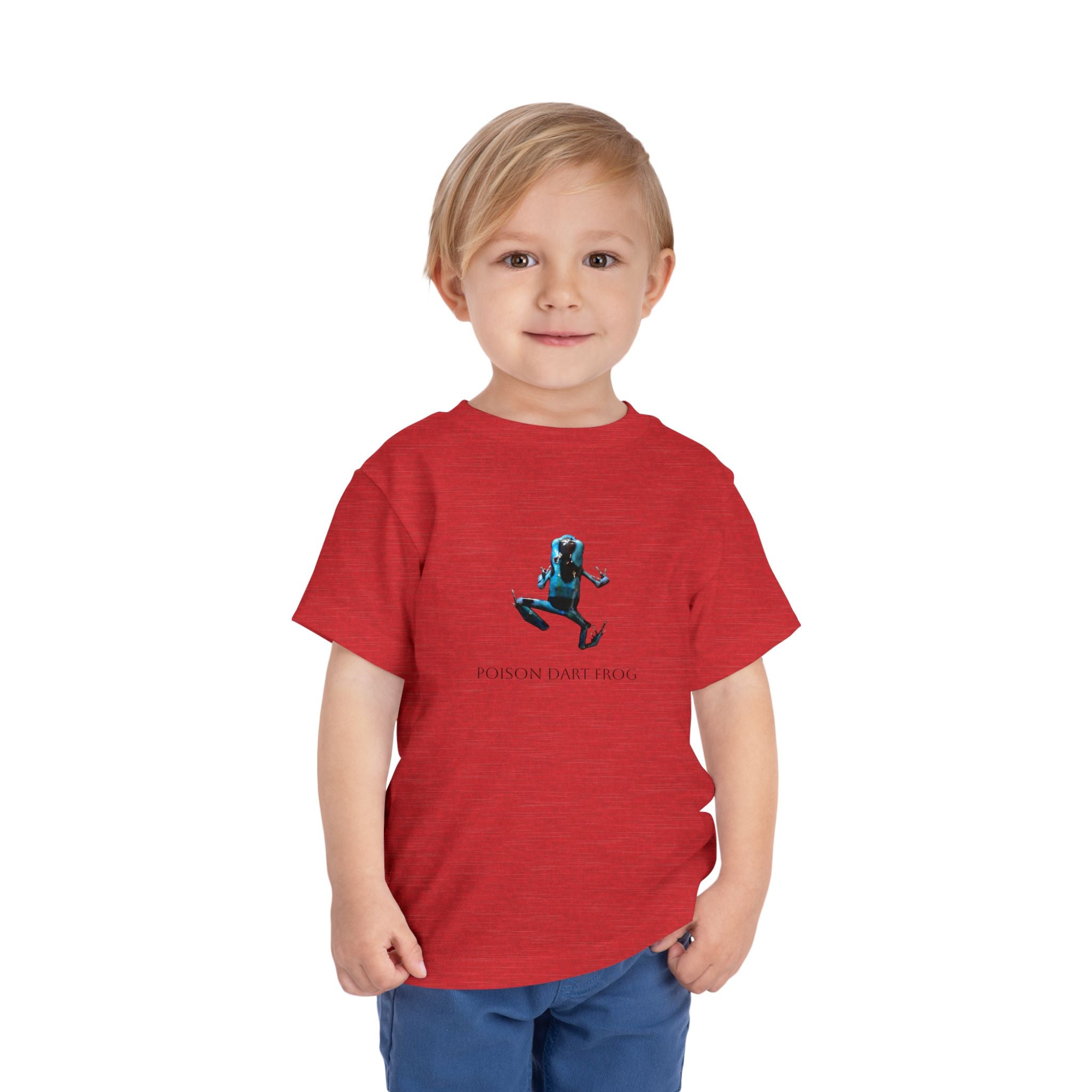 Poison Dart Frog Toddler Tee | Blue Frog Illustration, Nature Animal Shirt