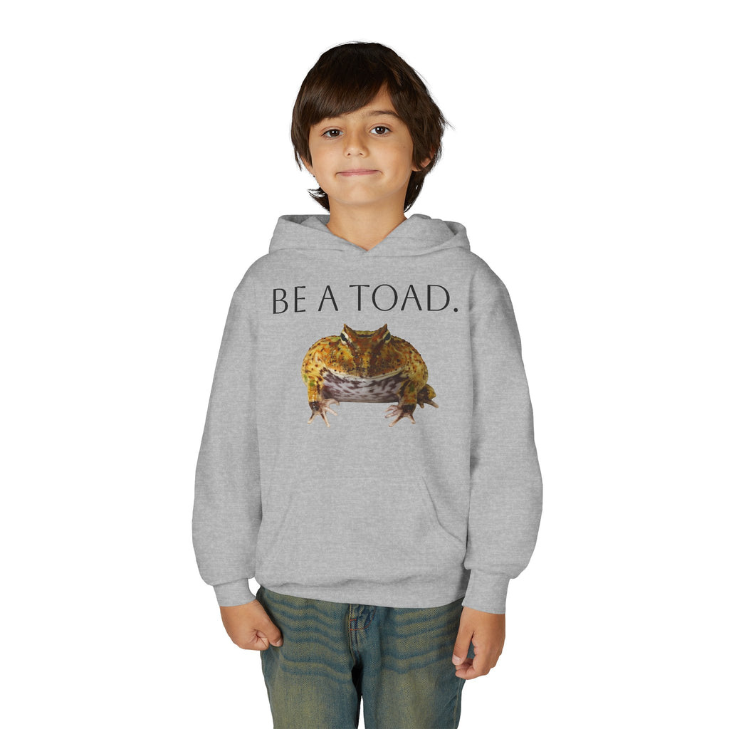 Be a Toad Frog Illustration Hoodie | Youth Pullover Hooded Sweatshirt