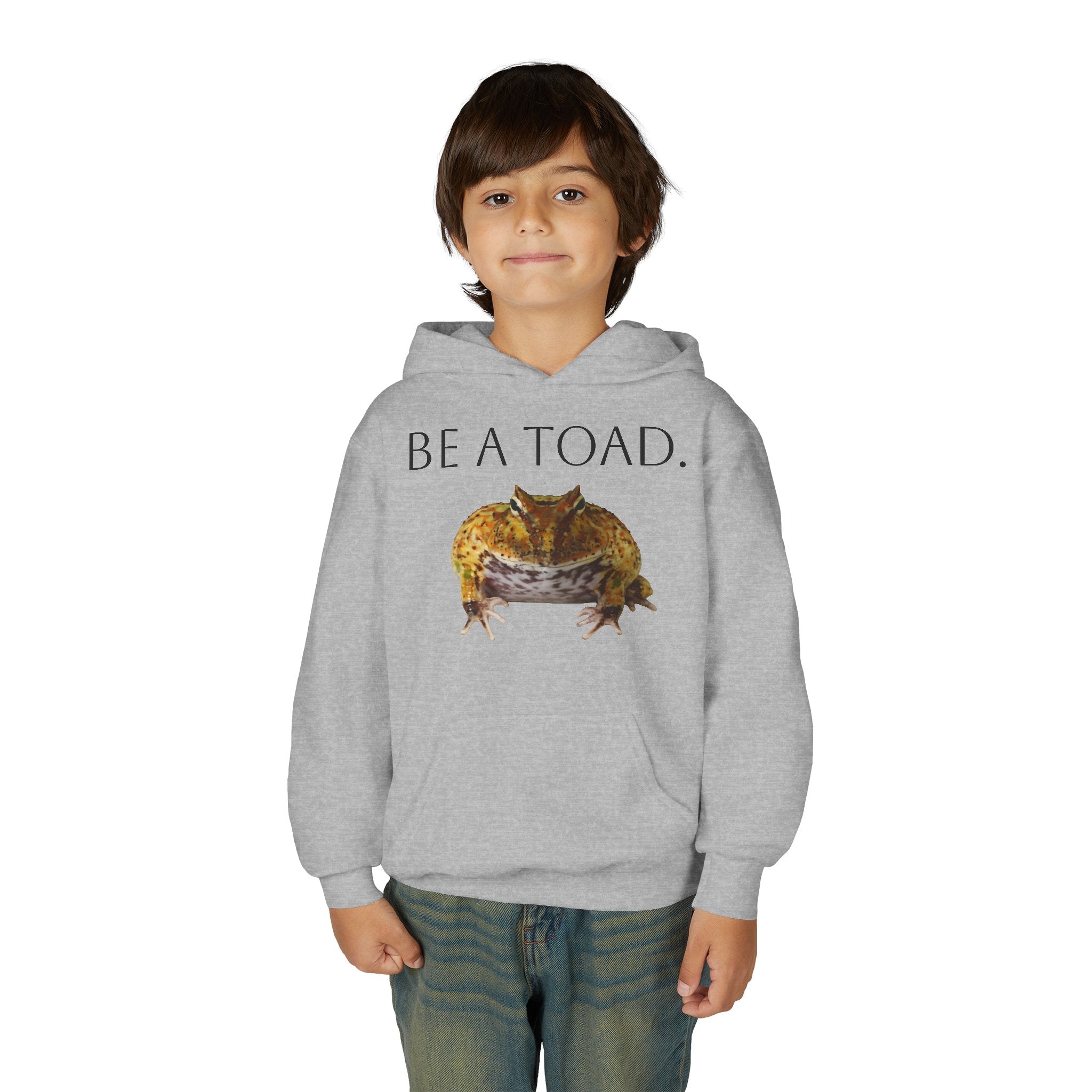 Be a Toad Frog Illustration Hoodie | Youth Pullover Hooded Sweatshirt