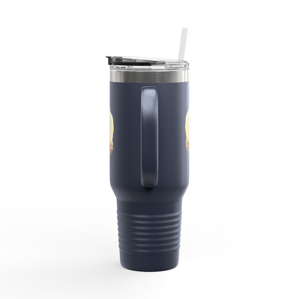 Yellow Cockatiel Illustration Travel Mug | 40oz Insulated Tumbler